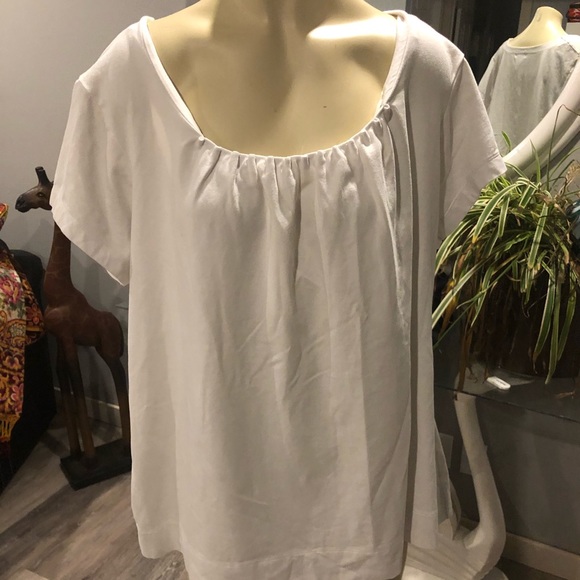 4/$25-Spanne simple white tee